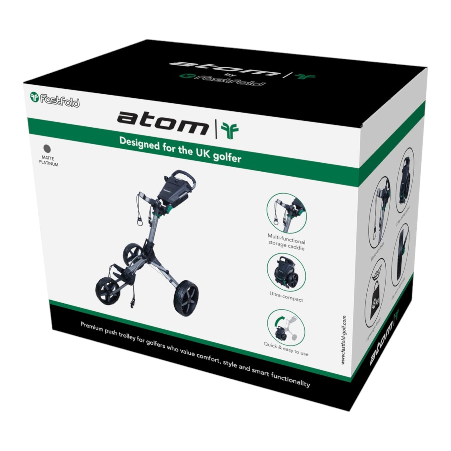 FastFold Atom Push Golf Trolley