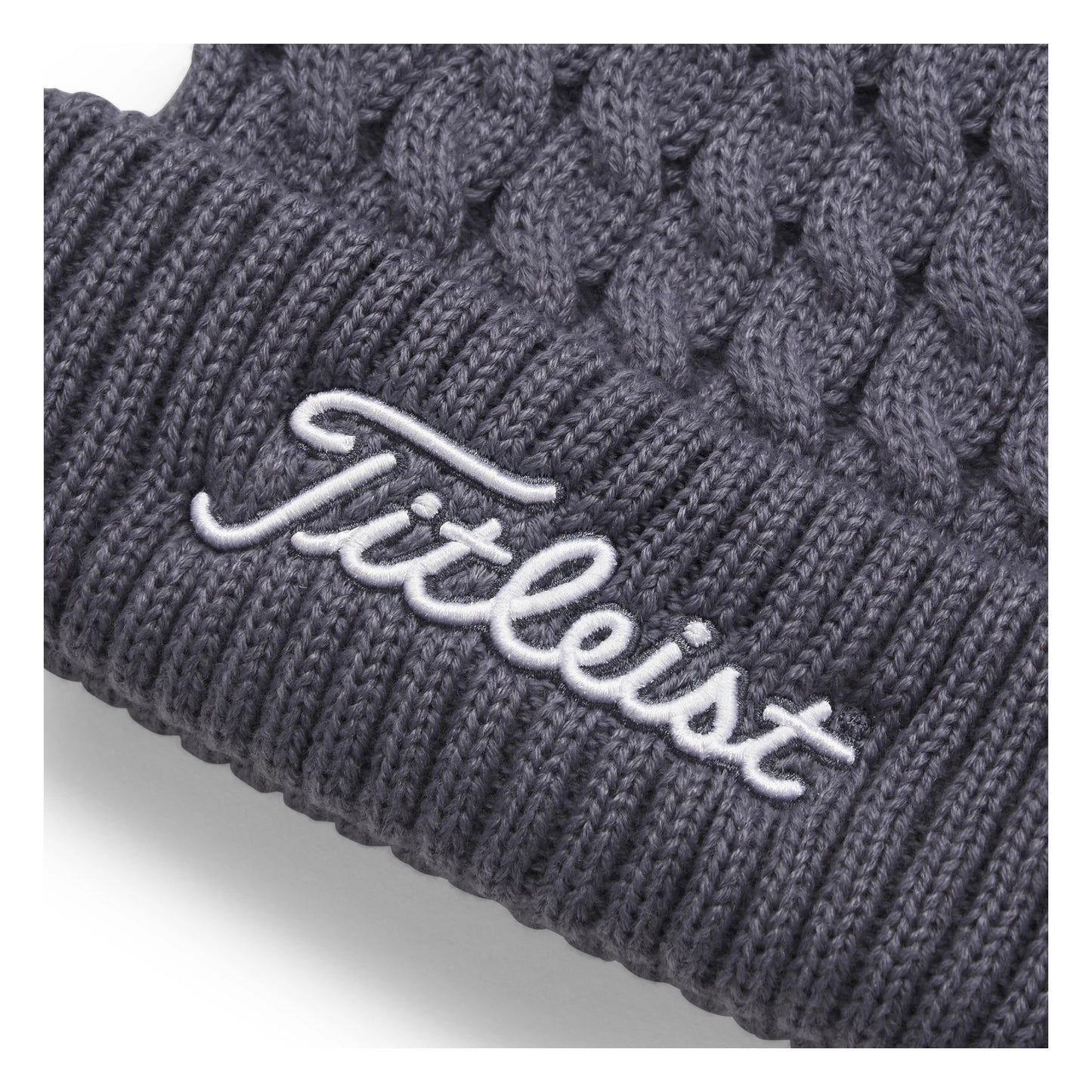 Titleist Cable Knit Pom Pom Golf Beanie TH23WCKNPN2