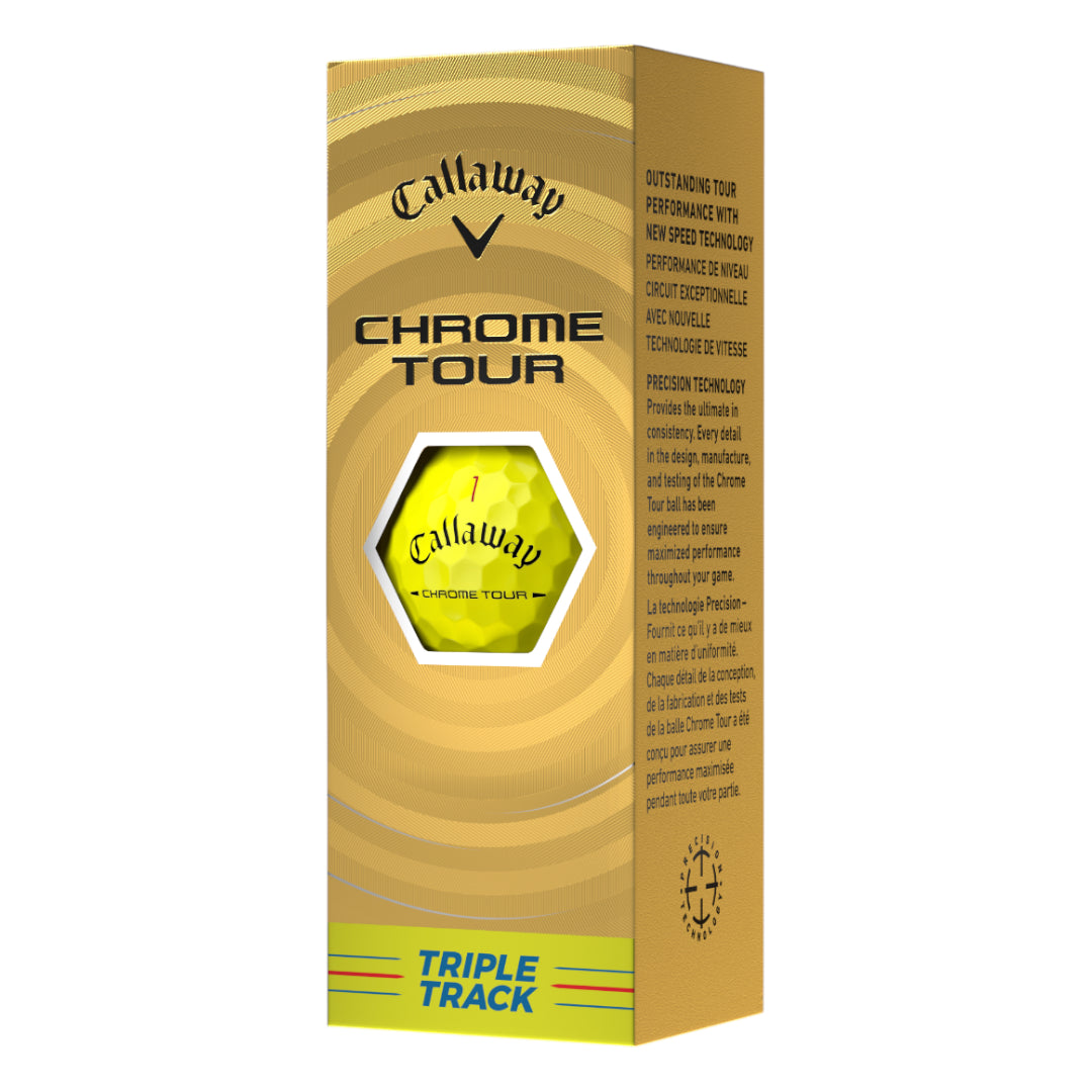 Callaway 2026 Chrome Tour Triple Track Golf Balls | Yellow