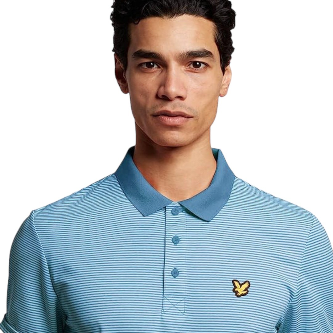 Lyle & Scott Microstripe Golf Polo Shirt SP1464GC