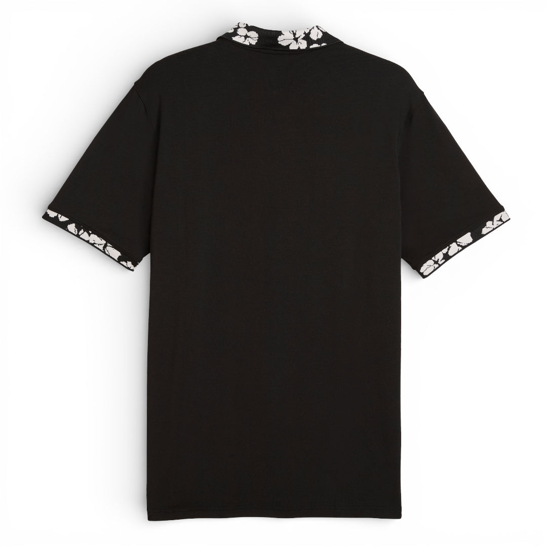Puma Modalon Floral Rib Golf Polo Shirt 634855