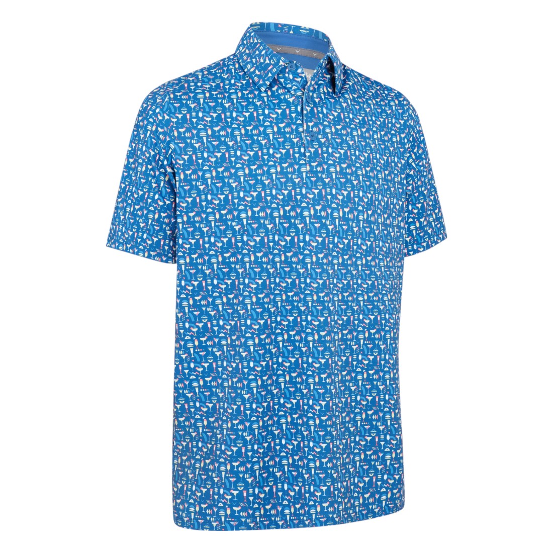 Callaway Cocktail Print Golf Polo Shirt CGKSF076 Galaxy Blue