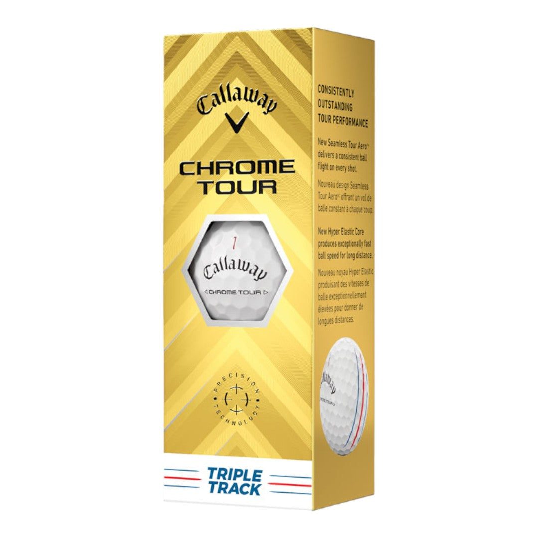 Callaway 2024 Chrome Tour Triple Track Golf Balls | White