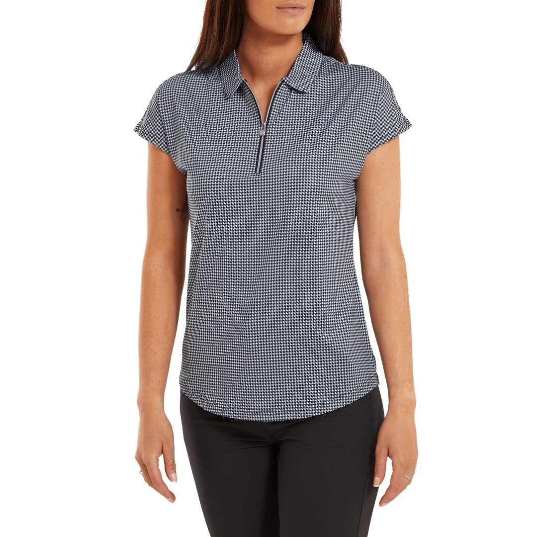FootJoy Ladies HTH Print Cap Sleeveless Golf Polo Shirt 80178