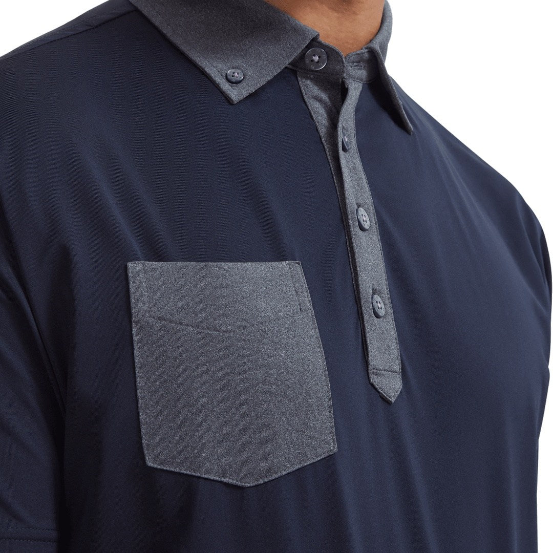 FootJoy Tonal Trim with Pocket Golf Shirt 88377