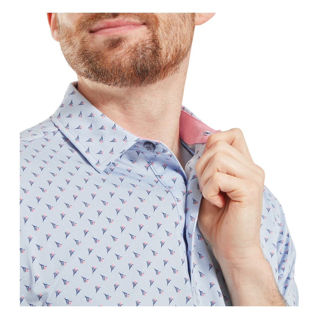 FootJoy Flower Bud Foulard Lisle Golf Polo Shirt 34064