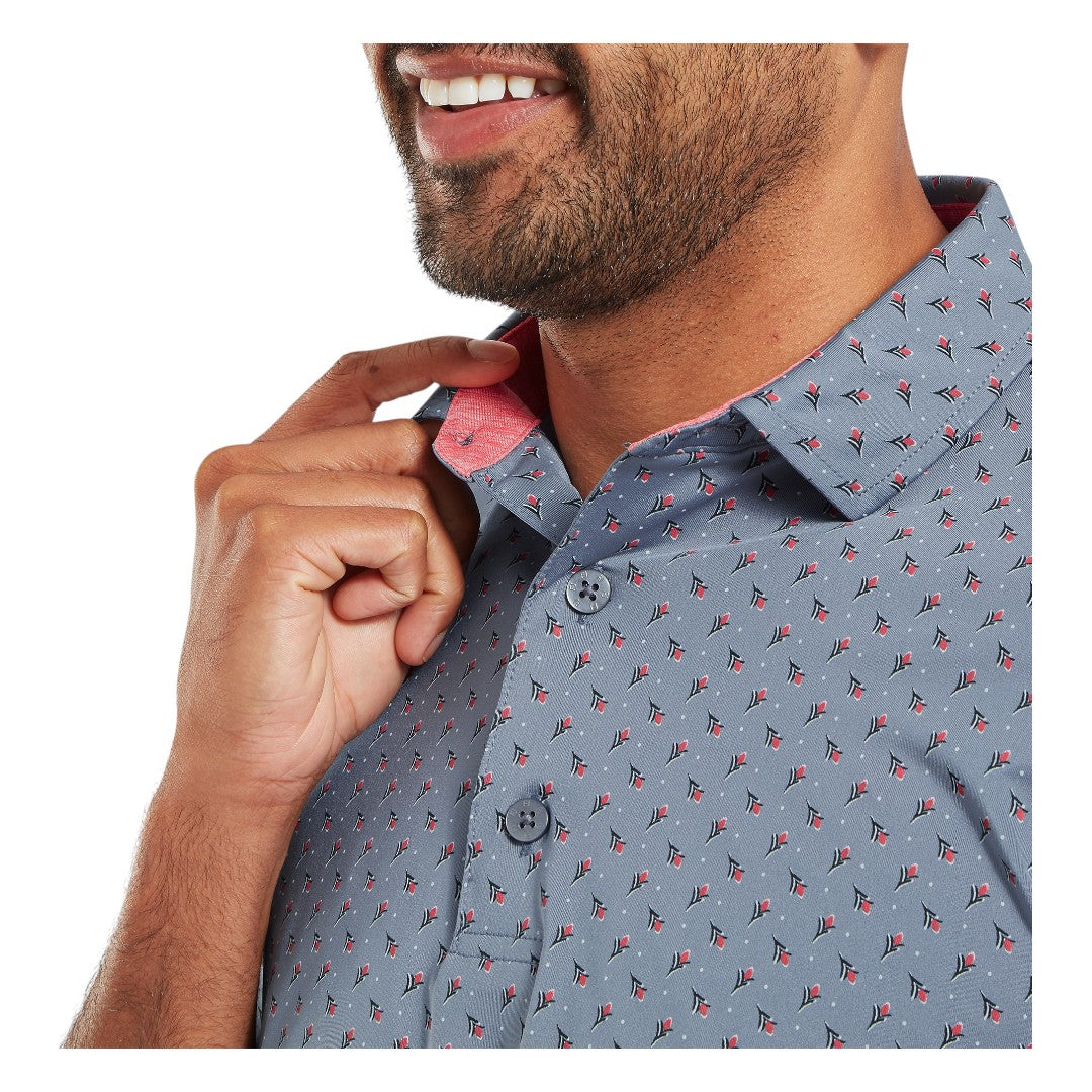 FootJoy Flower Bud Foulard Lisle Golf Polo Shirt 34067