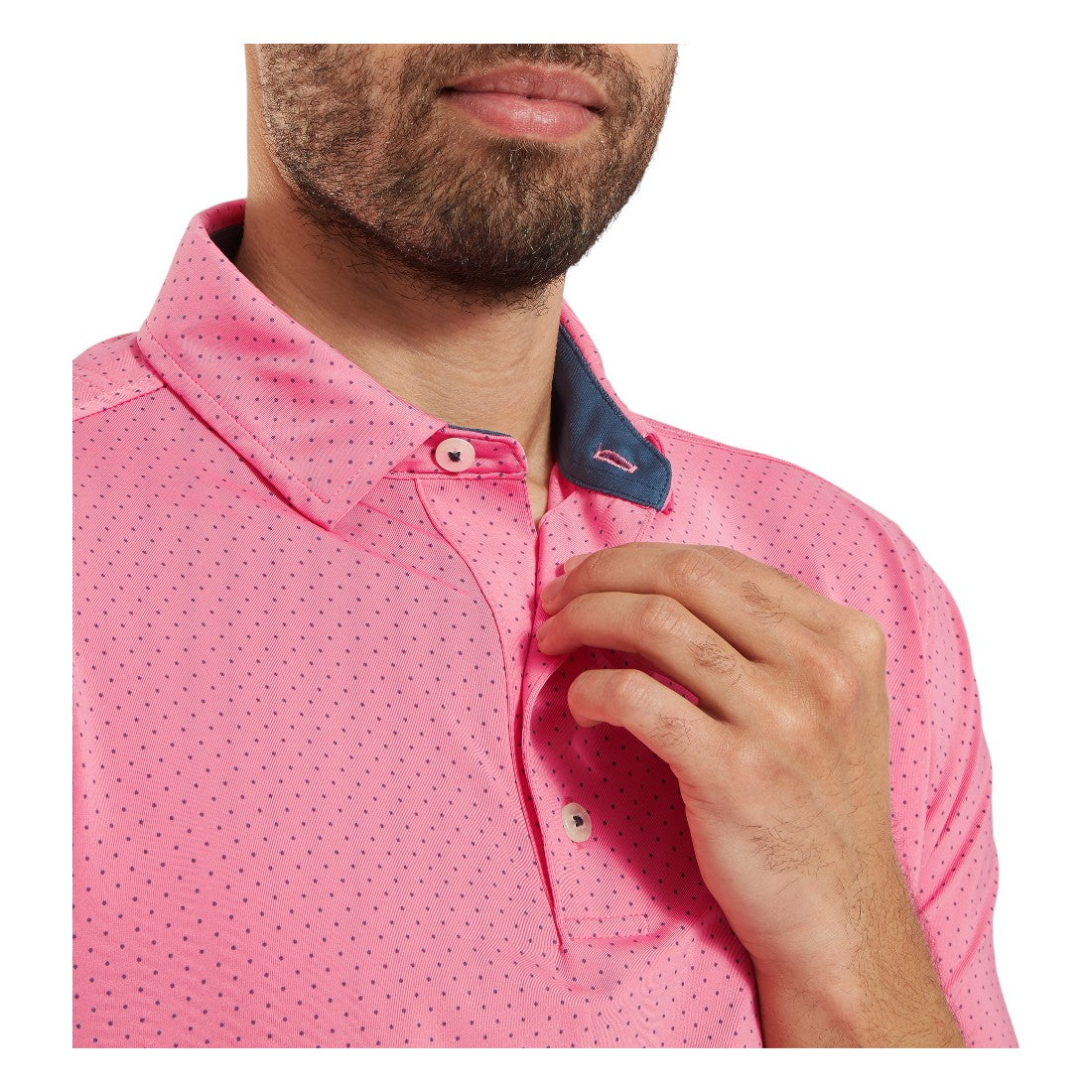 FootJoy Stretch Lisle Dot Print Golf Polo Shirt 34125