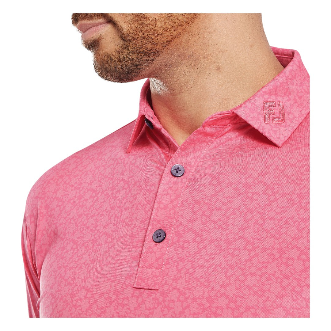 FootJoy Painted Floral Lisle Golf Polo Shirt 34130