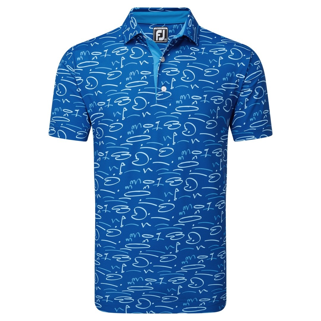 FootJoy Golf Course Doodle Pique Golf Polo Shirt 81581
