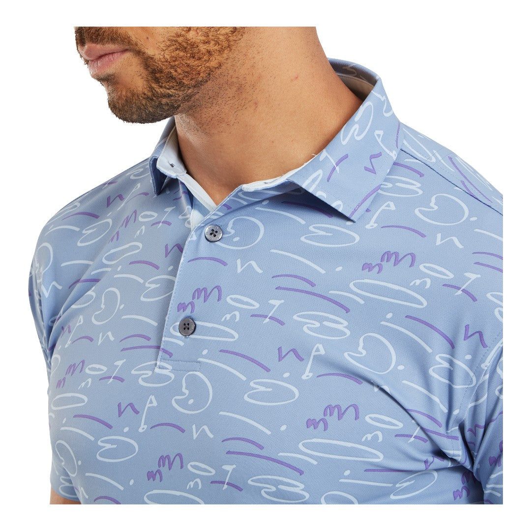 FootJoy Golf Course Doodle Pique Golf Polo Shirt 81583