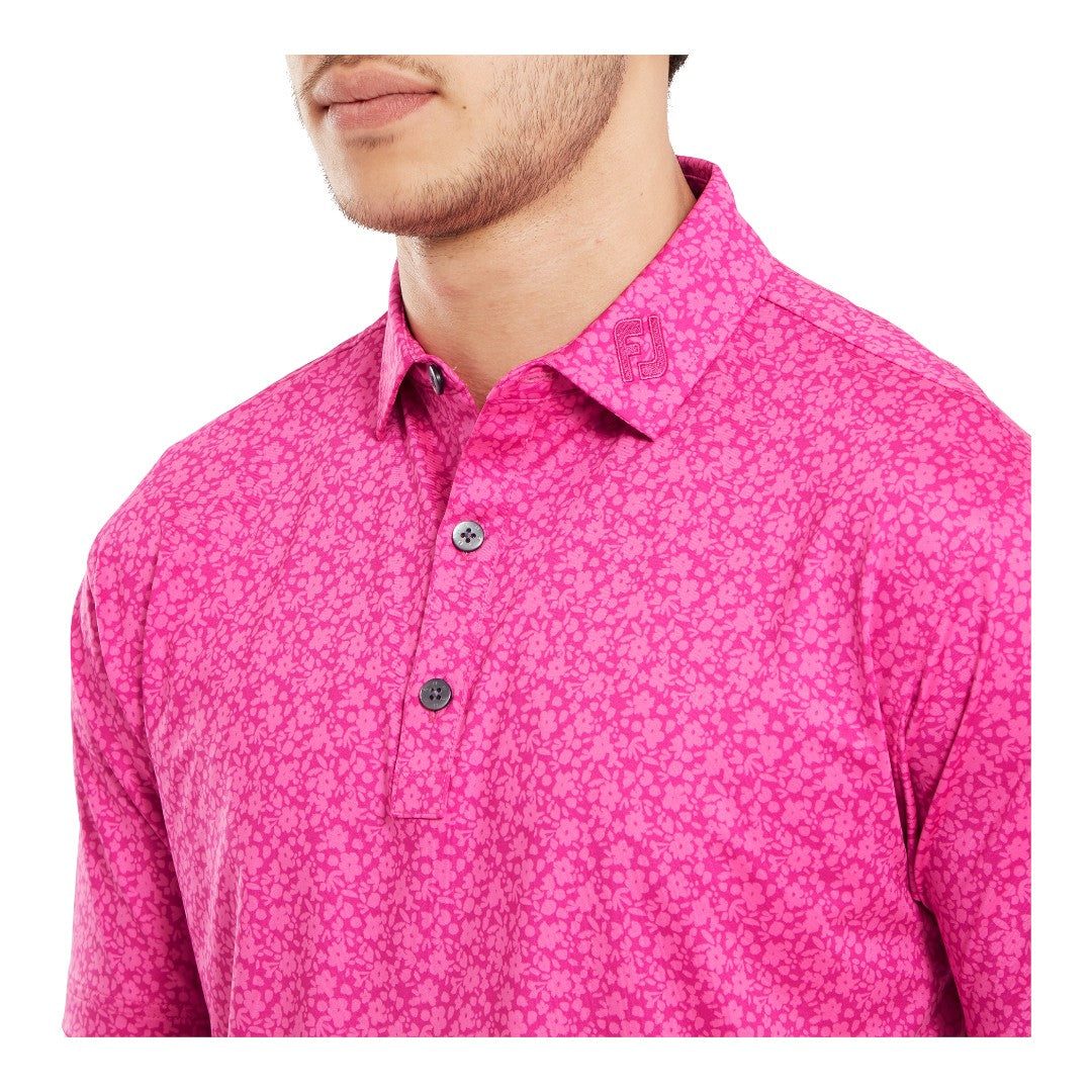 FootJoy Painted Floral Lisle Golf Polo Shirt 81616