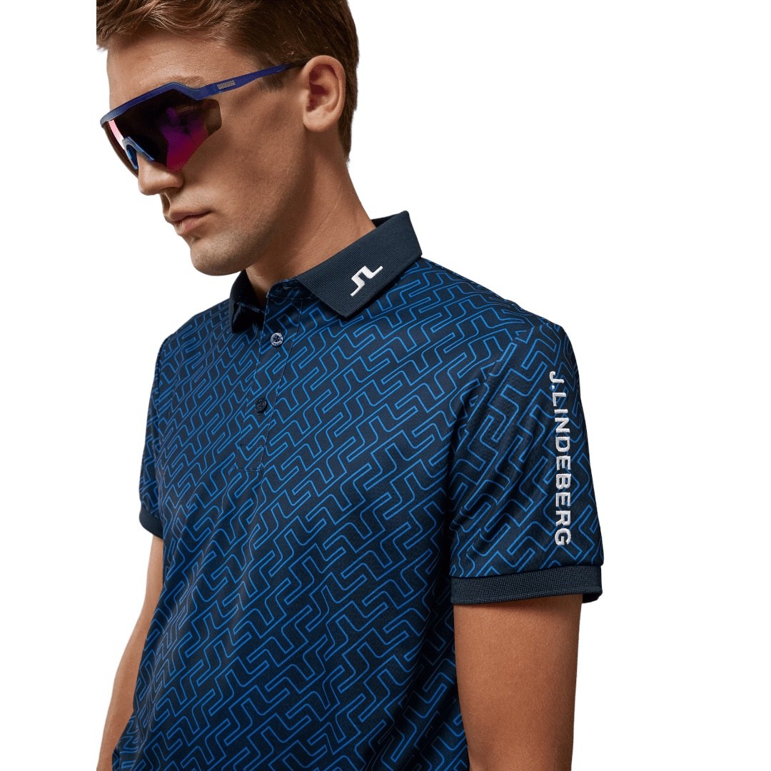J.Lindeberg Tour Tech Print Golf Shirt GMJT07067