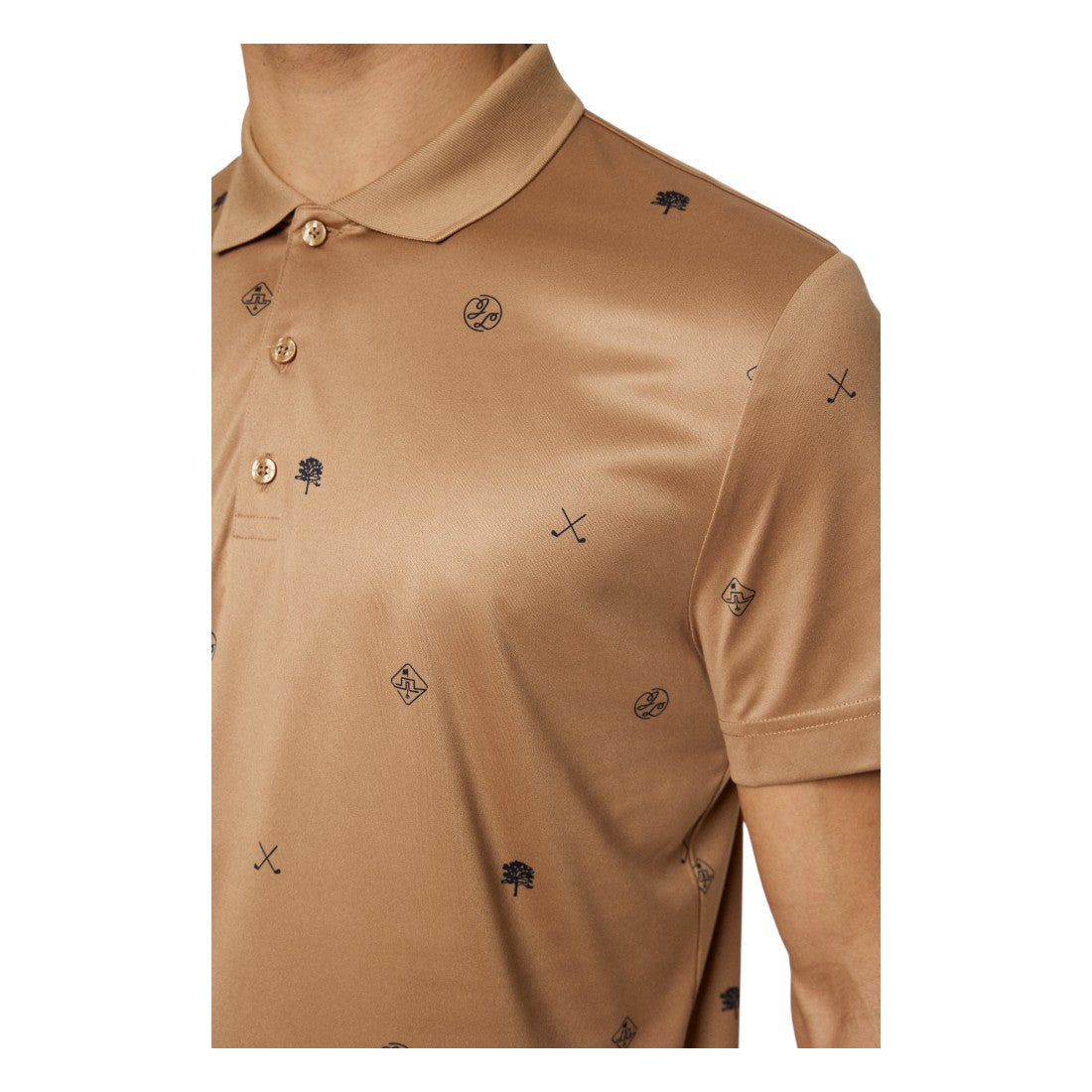 J. Lindeberg Club House Motif Golf Polo Shirt GMJT11992