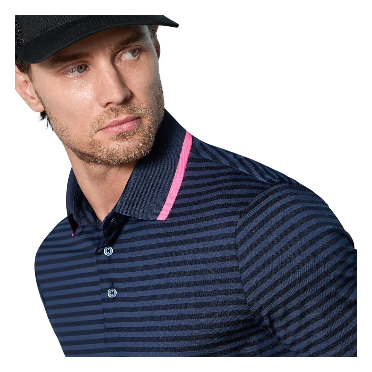 G/FORE Perforated Stripe Golf Polo Shirt GMP000120