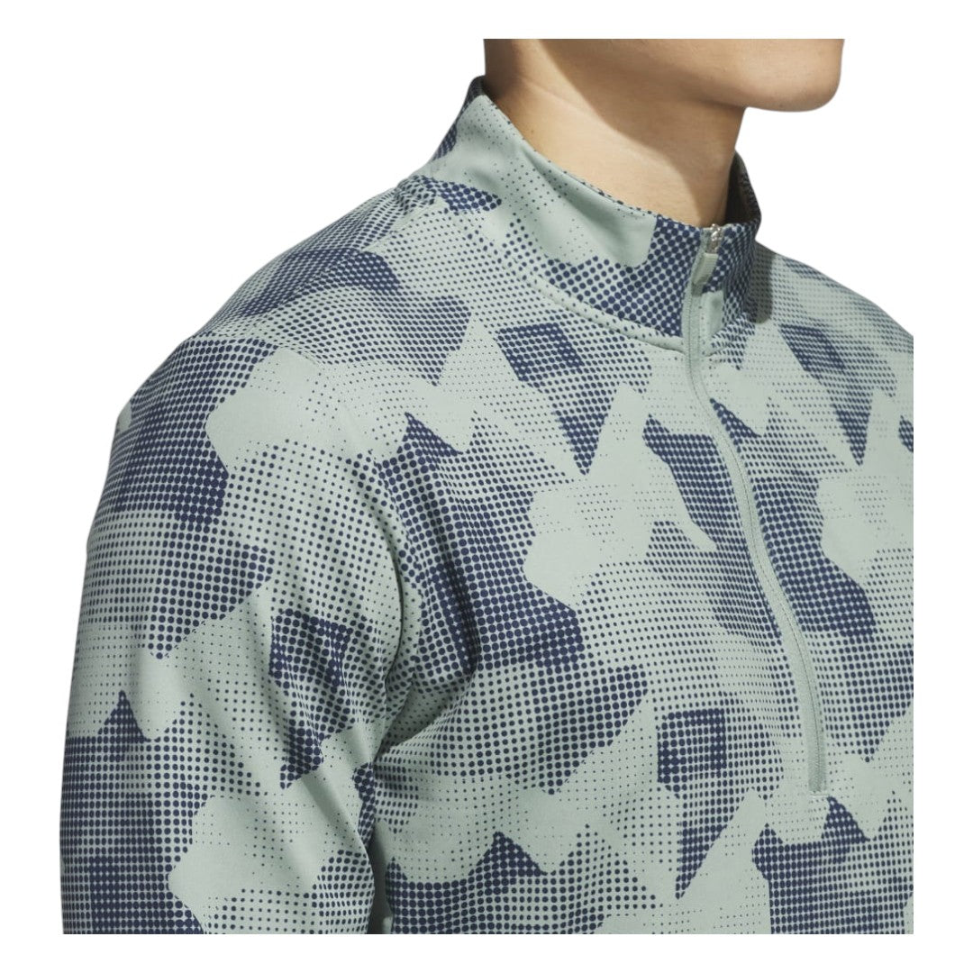 adidas Go-To Printed 1/4 Zip Golf Mid Layer IK3020