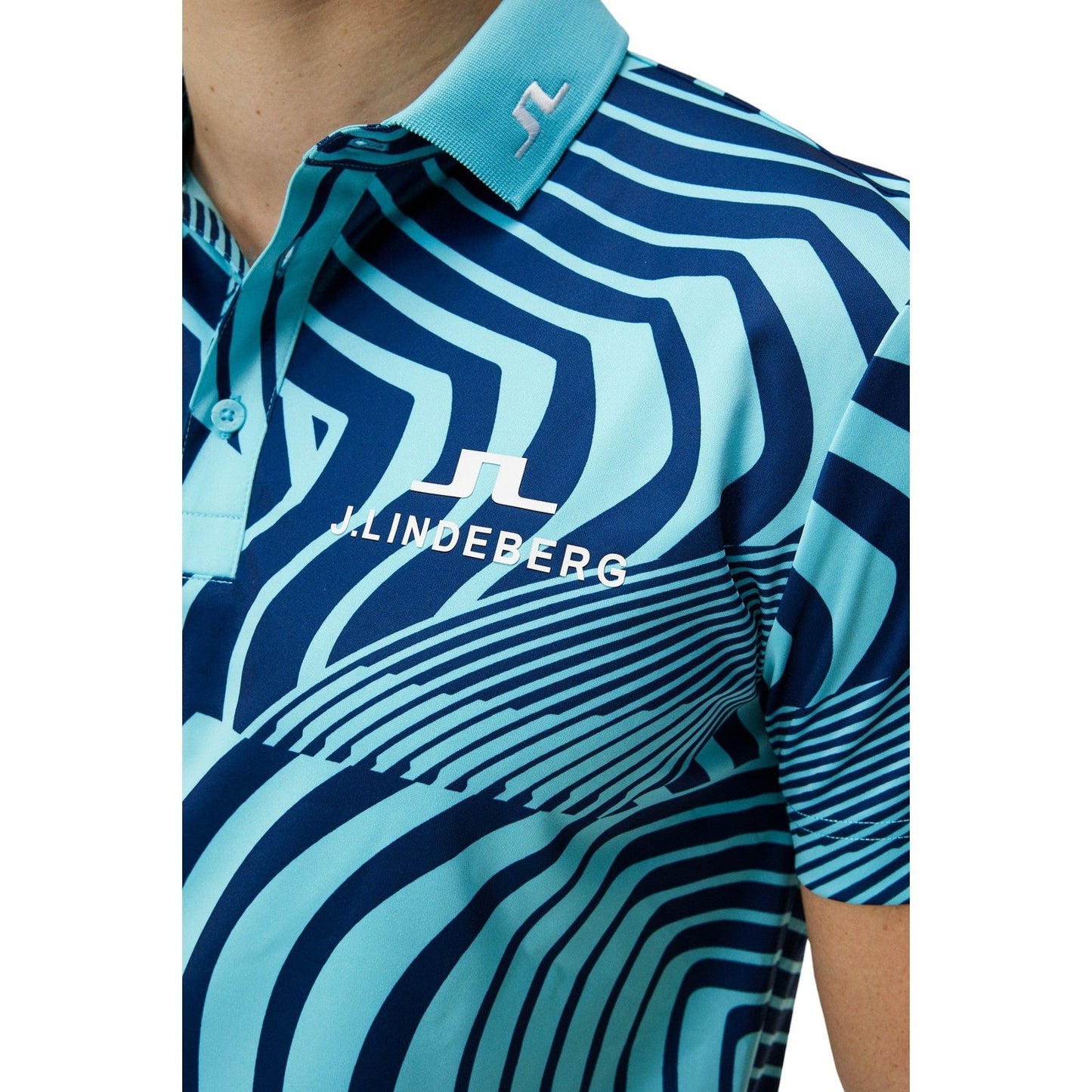J. Lindeberg KV Tour Print Golf Polo Shirt GMJT12526