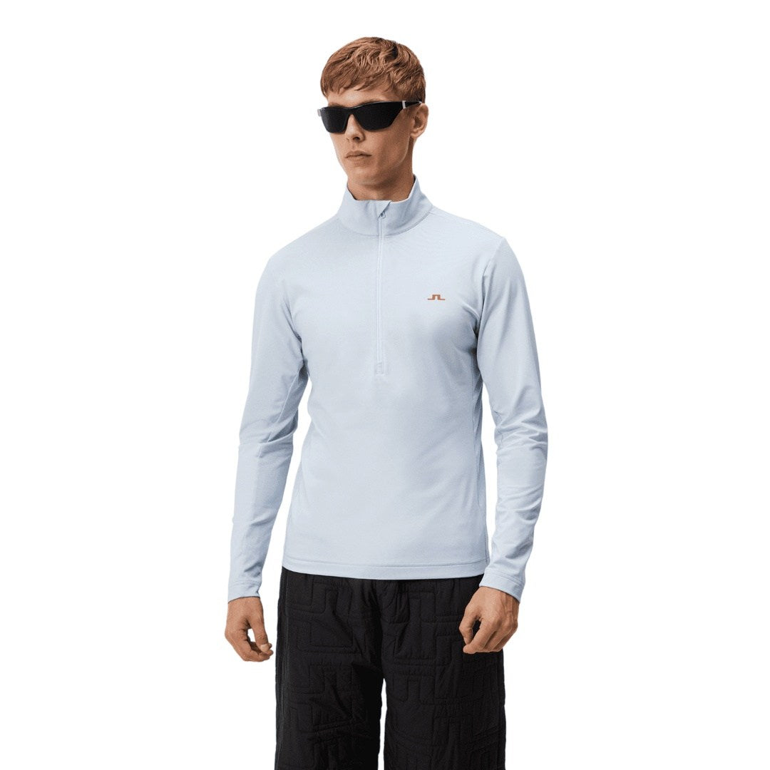 J. Lindeberg Luke Half Zip Mid Layer AMJS09079 | Light Grey