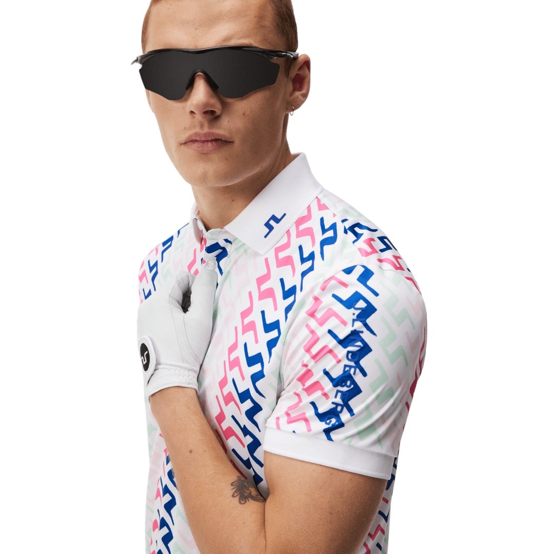 J. Lindeberg Tour Tech Print Golf Polo Shirt GMJT08403