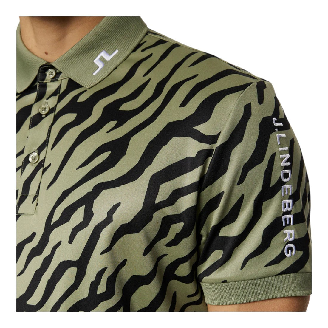 J. Lindeberg Tour Tech Print Golf Polo Shirt GMJT11946