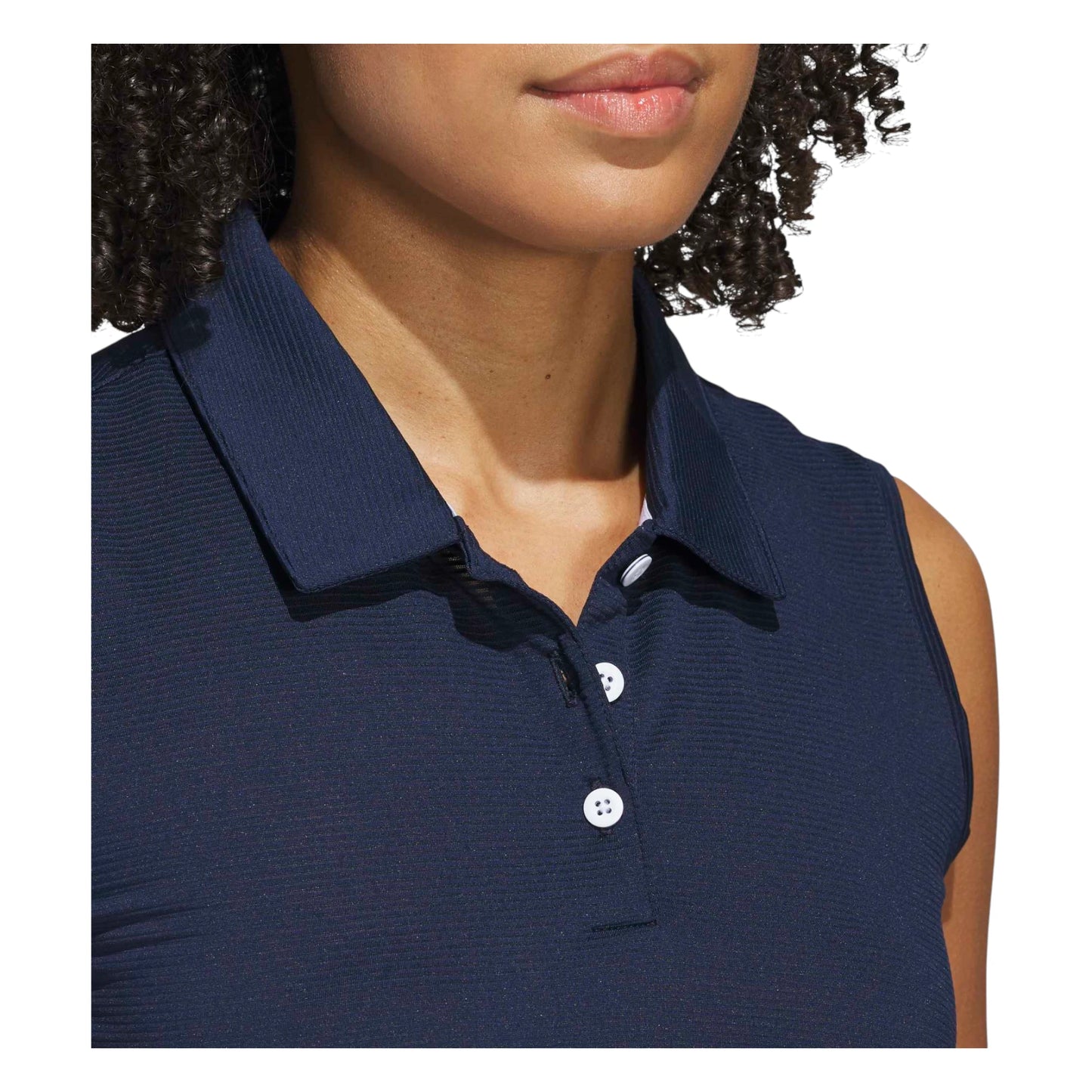 adidas Ladies Solid Ottoman Golf Polo Shirt JE7380