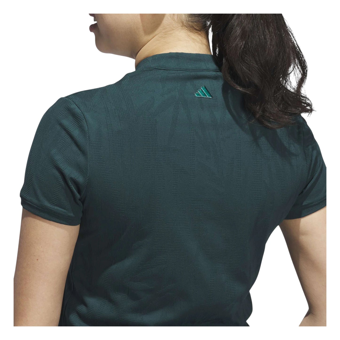 adidas Ladies Go-To Jacquard Short Sleeve Golf Polo Shirt JN8415