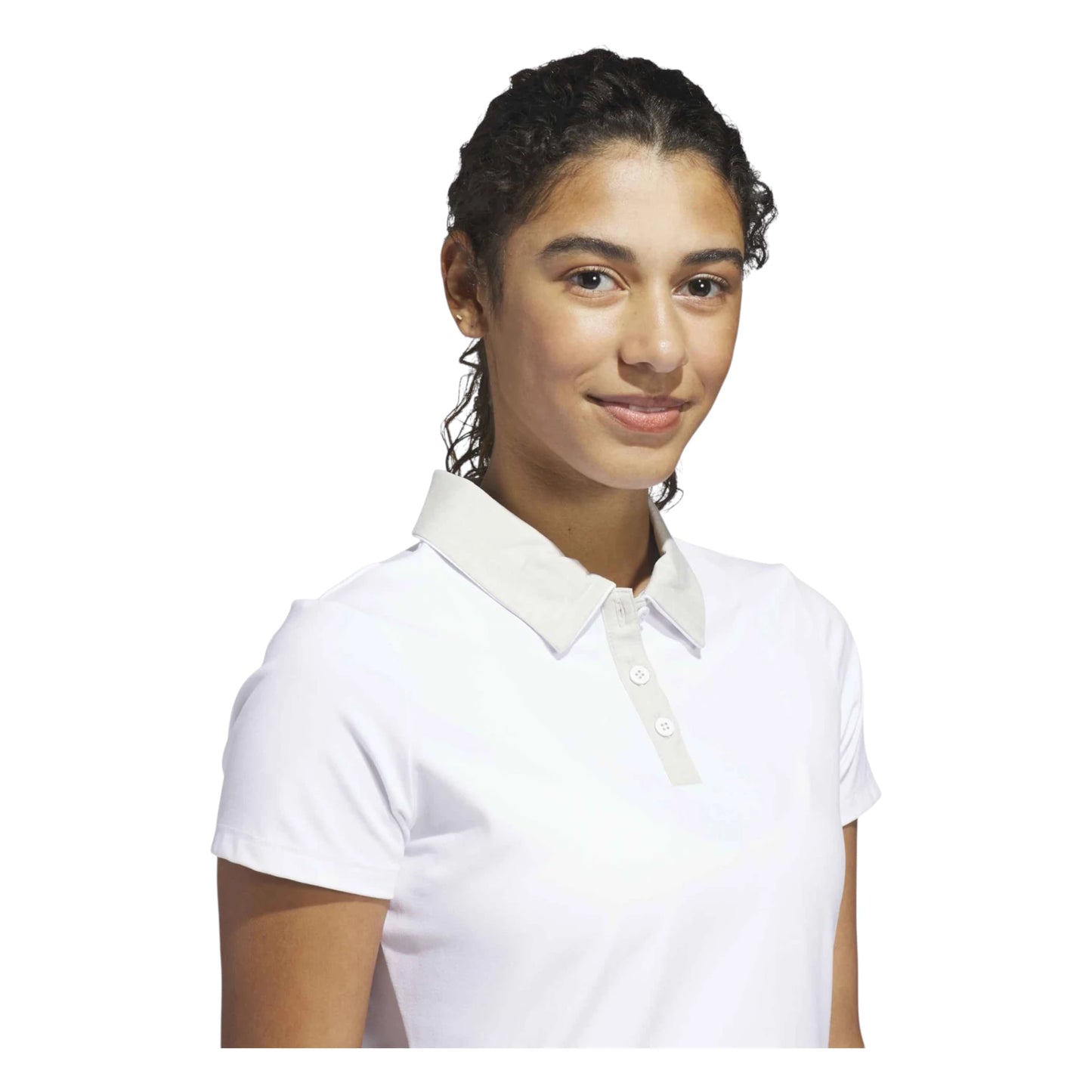 adidas Ladies Ultimate365+ Butterspun Grid Polo Shirt JX6633
