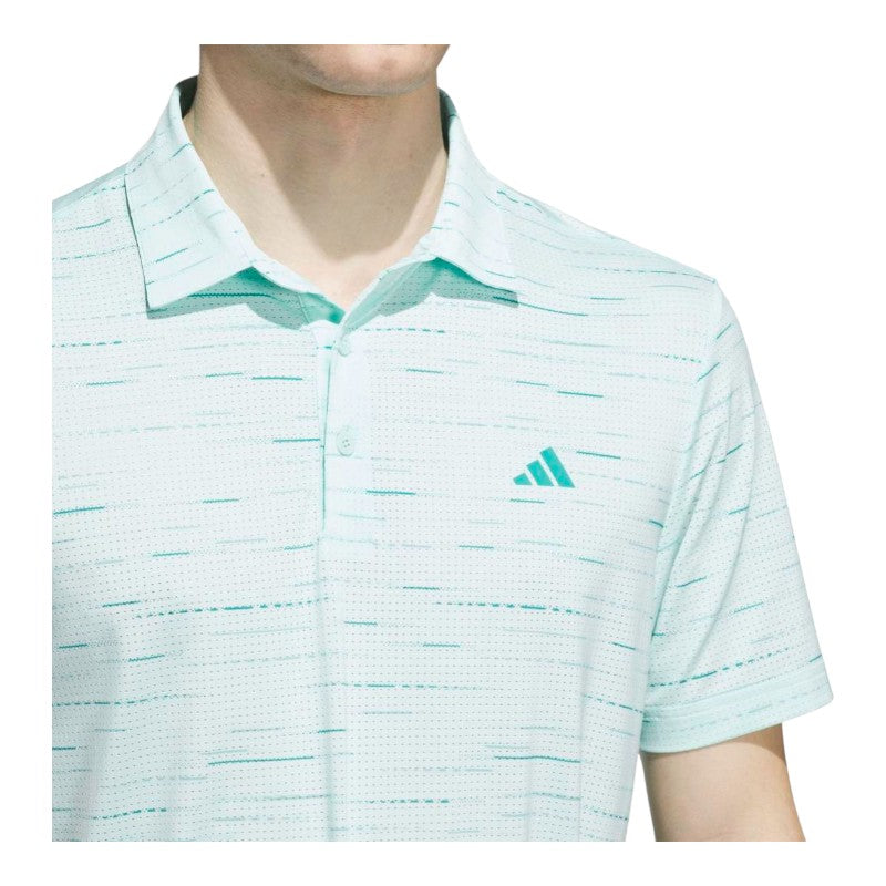 adidas Ultimate365 Mesh Stripe Print Golf Polo Shirt KA7908