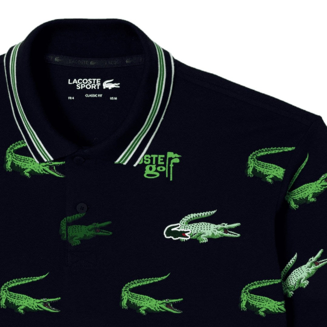 Lacoste Golf Crocodile Print Polo Shirt DH5181