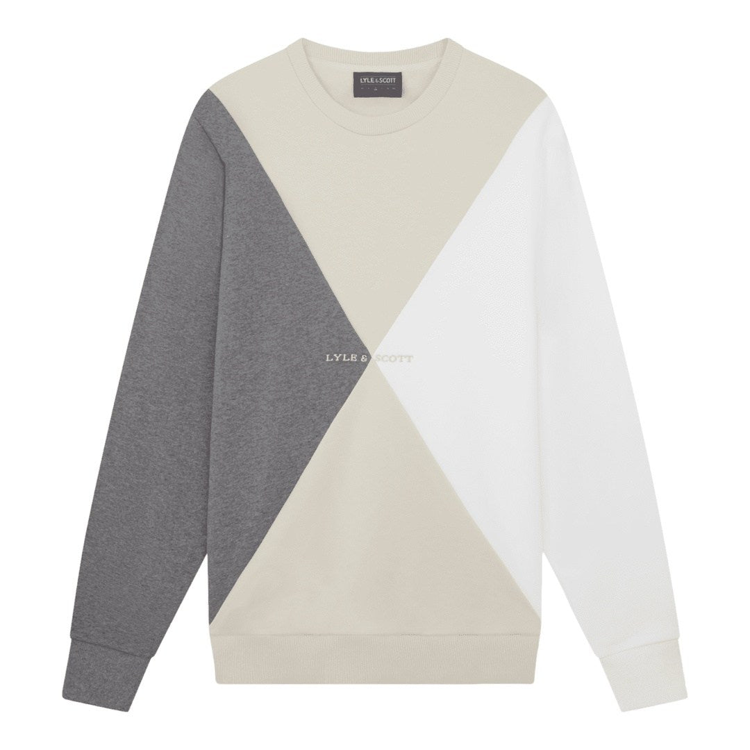 Lyle & Scott Argyle Panelled Crew Neck Golf Sweater ML1907G