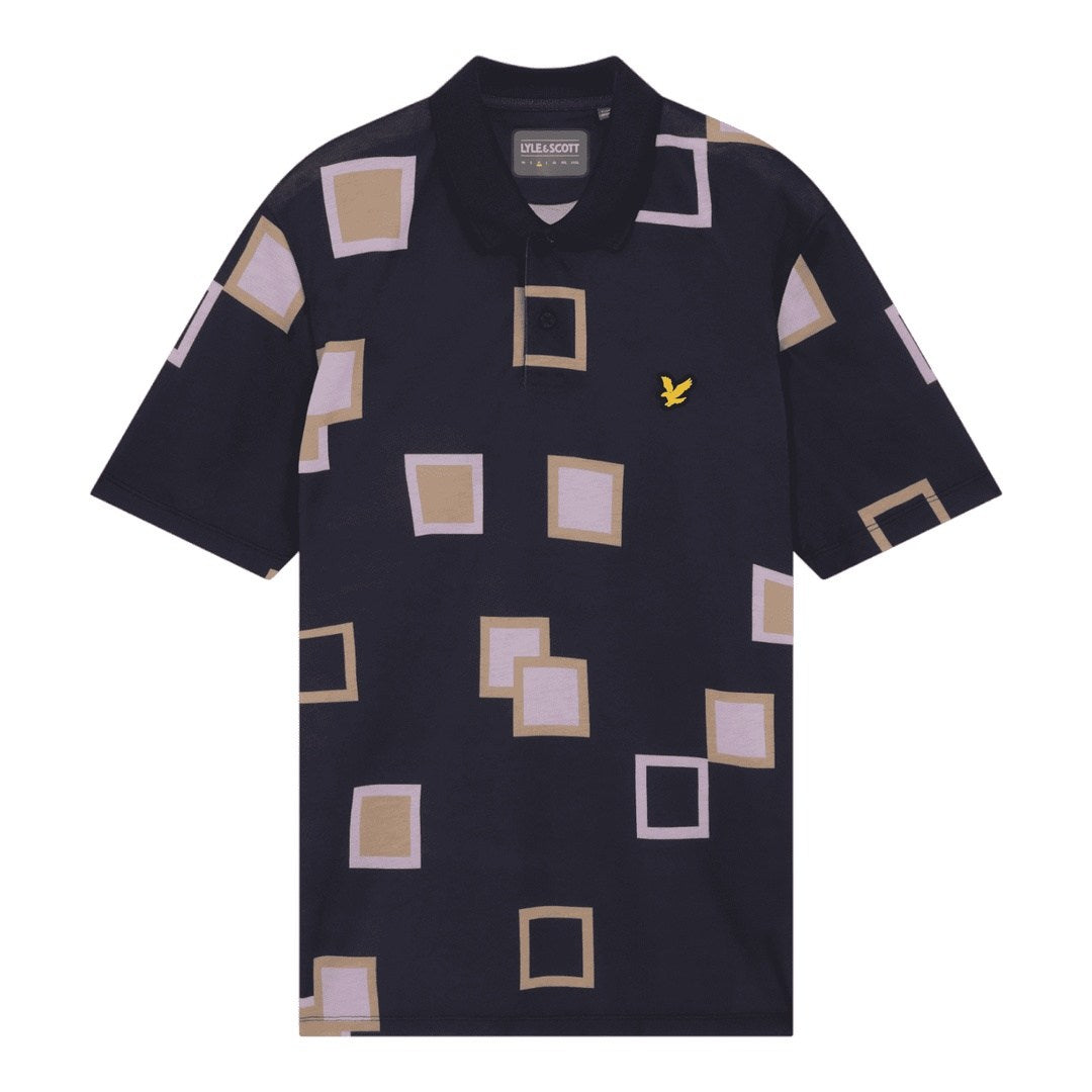 Lyle & Scott Square Print Golf Polo Shirt SP1962G