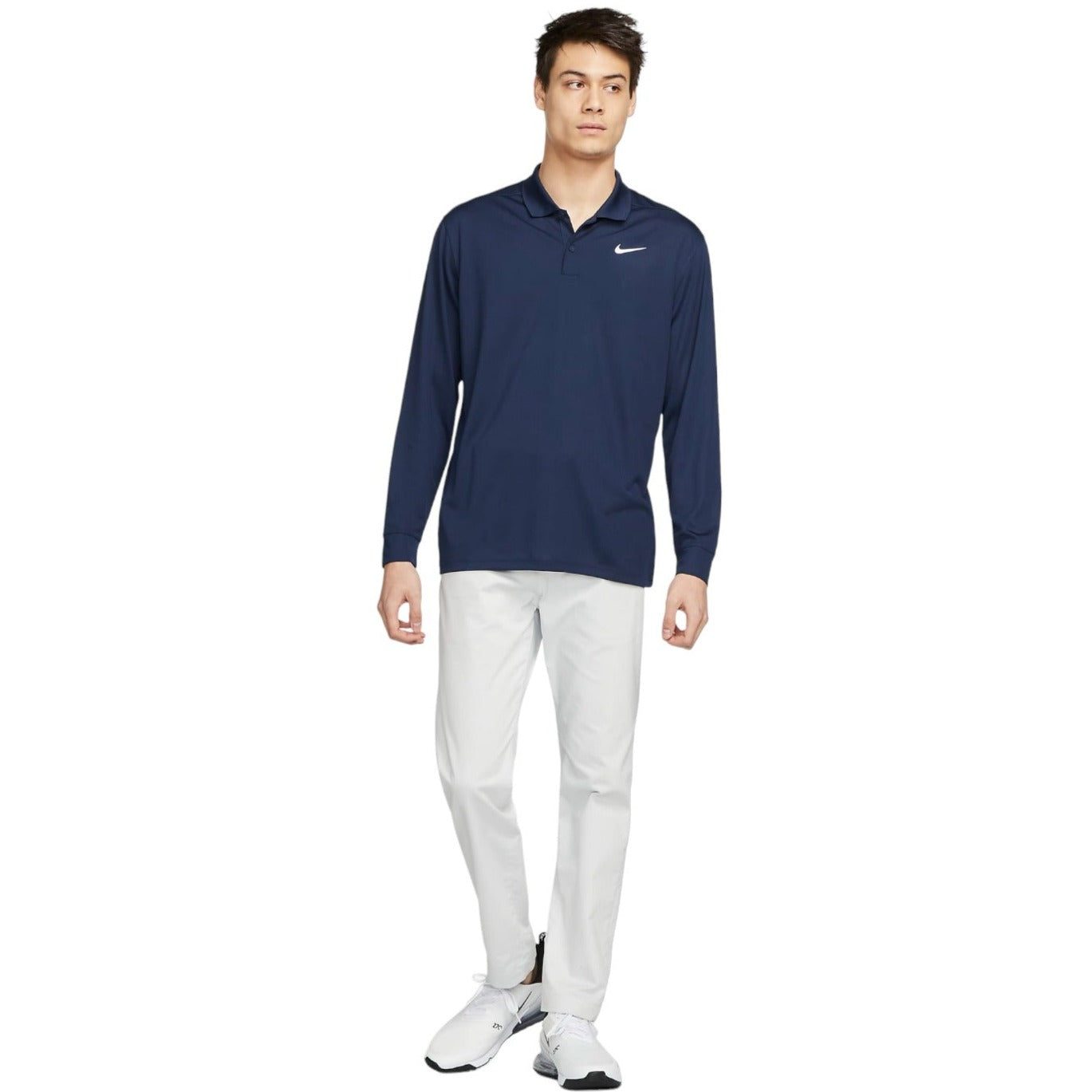 Nike Dri-Fit Victory Solid LS Golf Polo Shirt DN2344