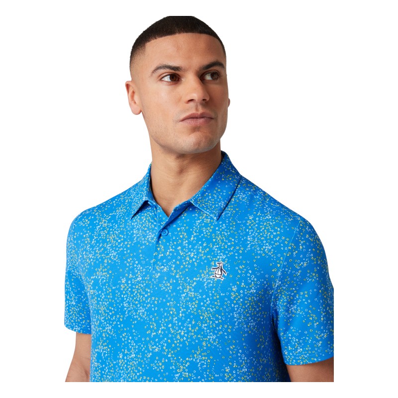 Original Penguin All-Over Micro Abstract Print Golf Polo OGKSF025