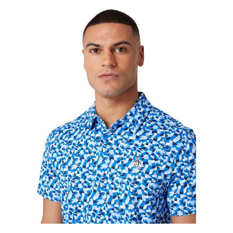 Original Penguin All-Over Underwater Mosaic Golf Polo OGKSF027
