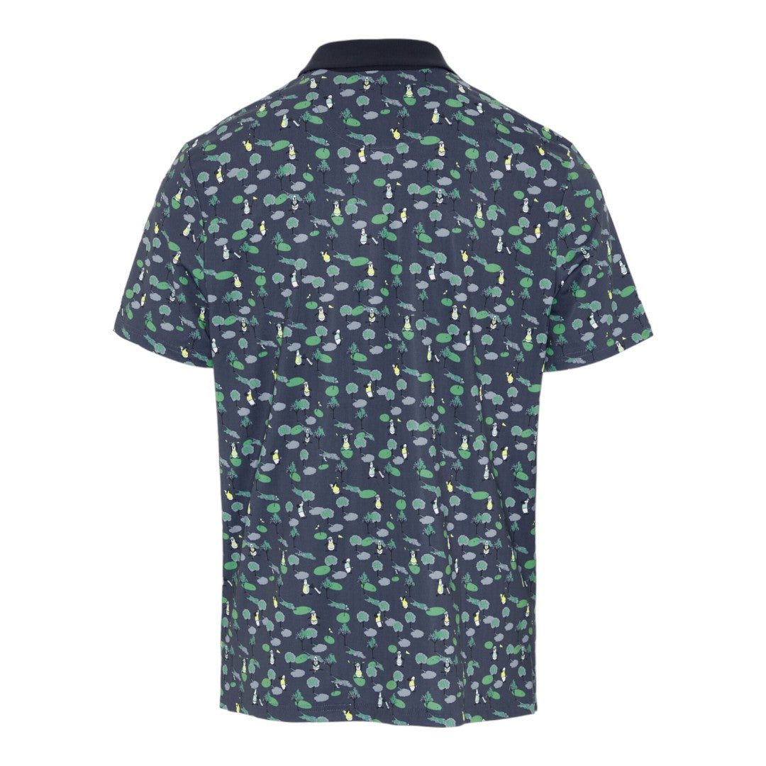 Original Penguin Pete N The Course Print Golf Polo Shirt OGKSE007