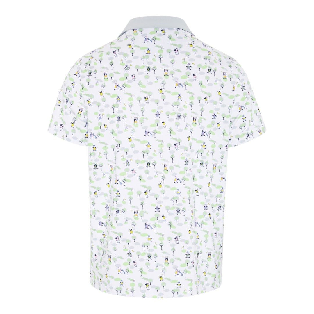 Original Penguin Pete N The Course Print Golf Polo Shirt OGKSE007