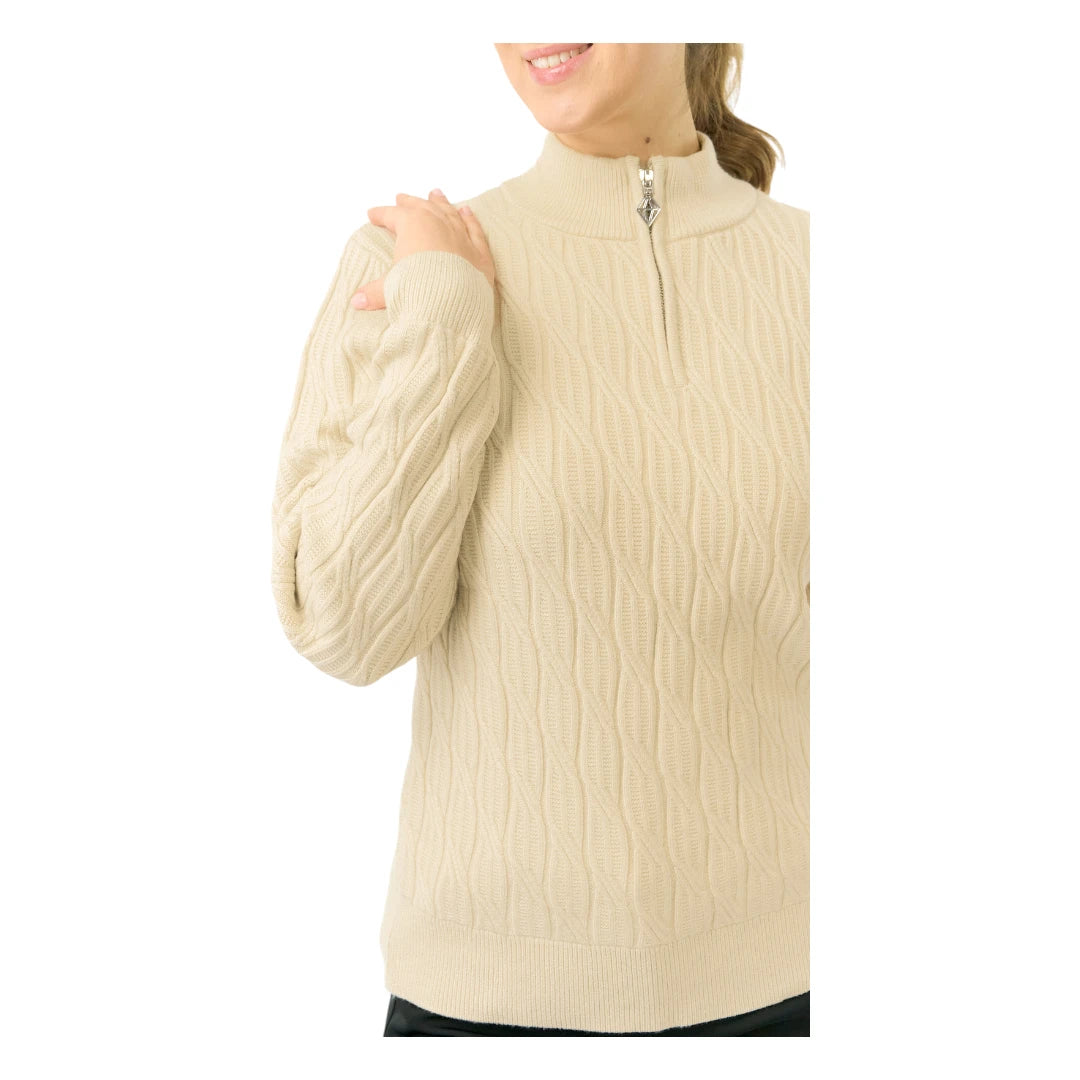 Pure Golf Ladies Sorrell 1/4 Zip Lined Golf Jumper PG-58506