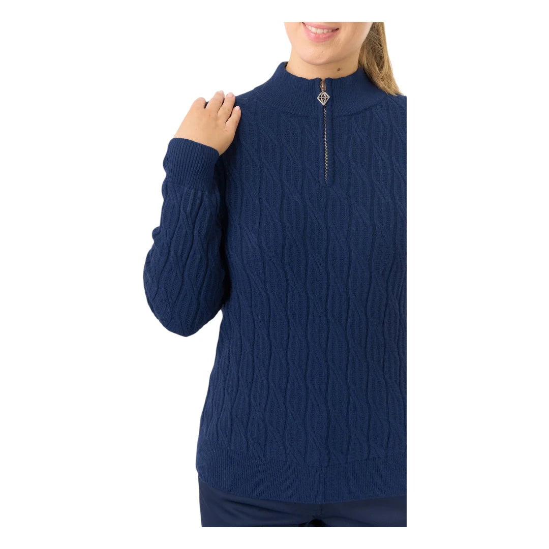 Pure Golf Ladies Sorrell 1/4 Zip Lined Golf Jumper PG-58506