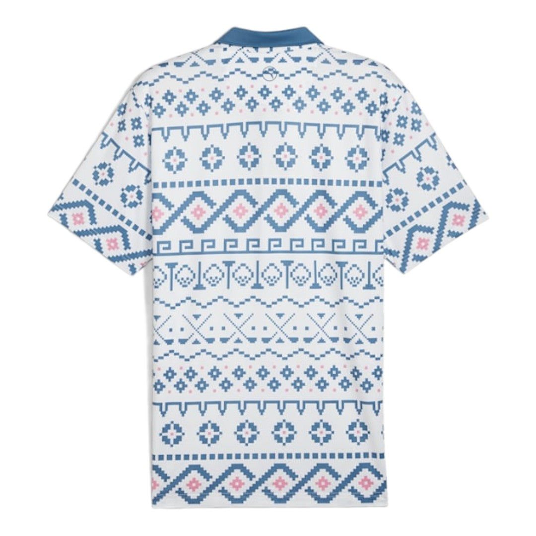 Puma Fair Isle Print Golf Polo Shirt 626836