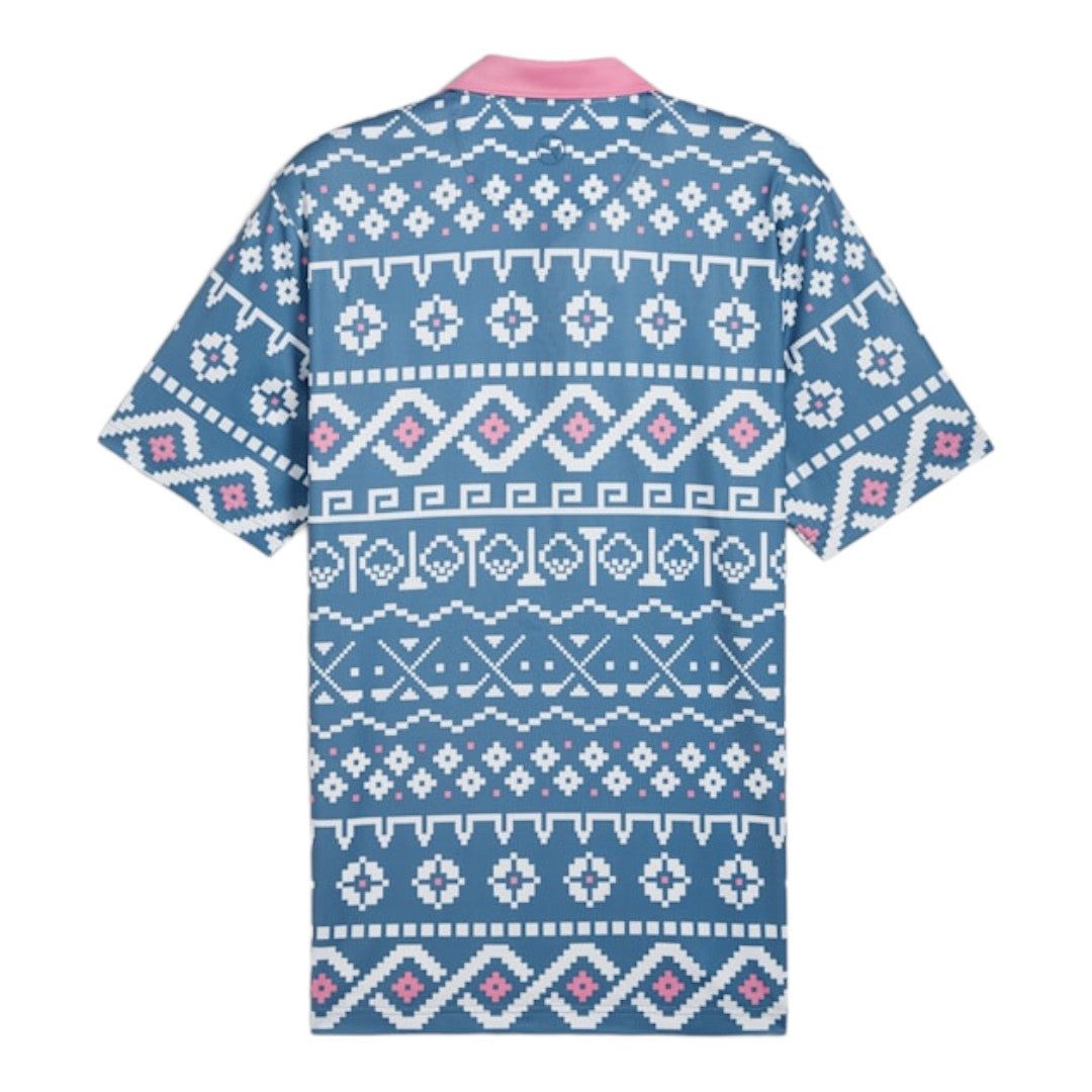 Puma Fair Isle Print Golf Polo Shirt 626836