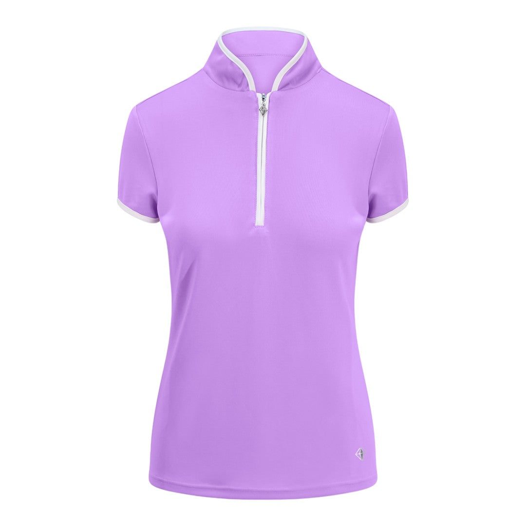 PURE GOLF LADIES CAP SLEEVE GOLF POLO SHIRT PG-99012