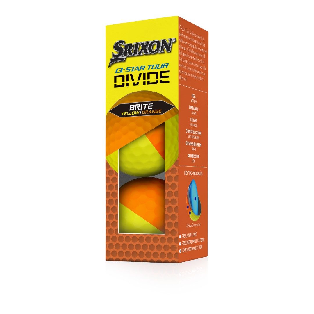 Srixon Q Star Tour Divide 2 Golf Balls | Orange/Yellow
