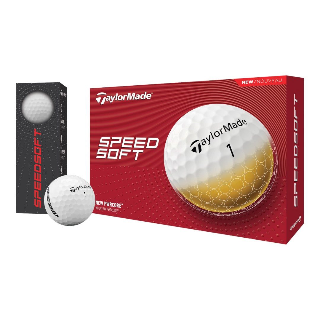 TaylorMade Speed Soft Golf Balls | White