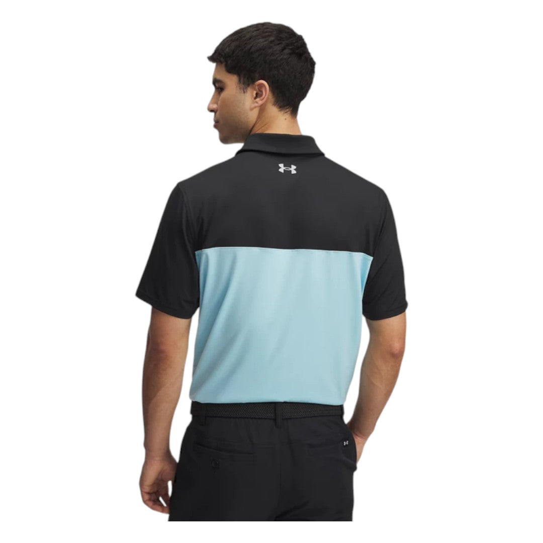 Under Armour Tee To Green Colour Block Golf Polo Shirt 1383139