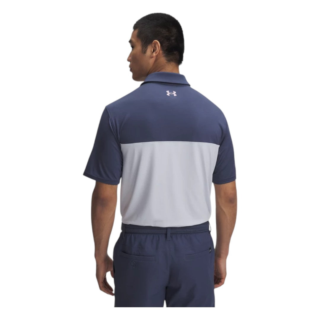 Under Armour Tee To Green Colour Block Golf Polo Shirt 1383139