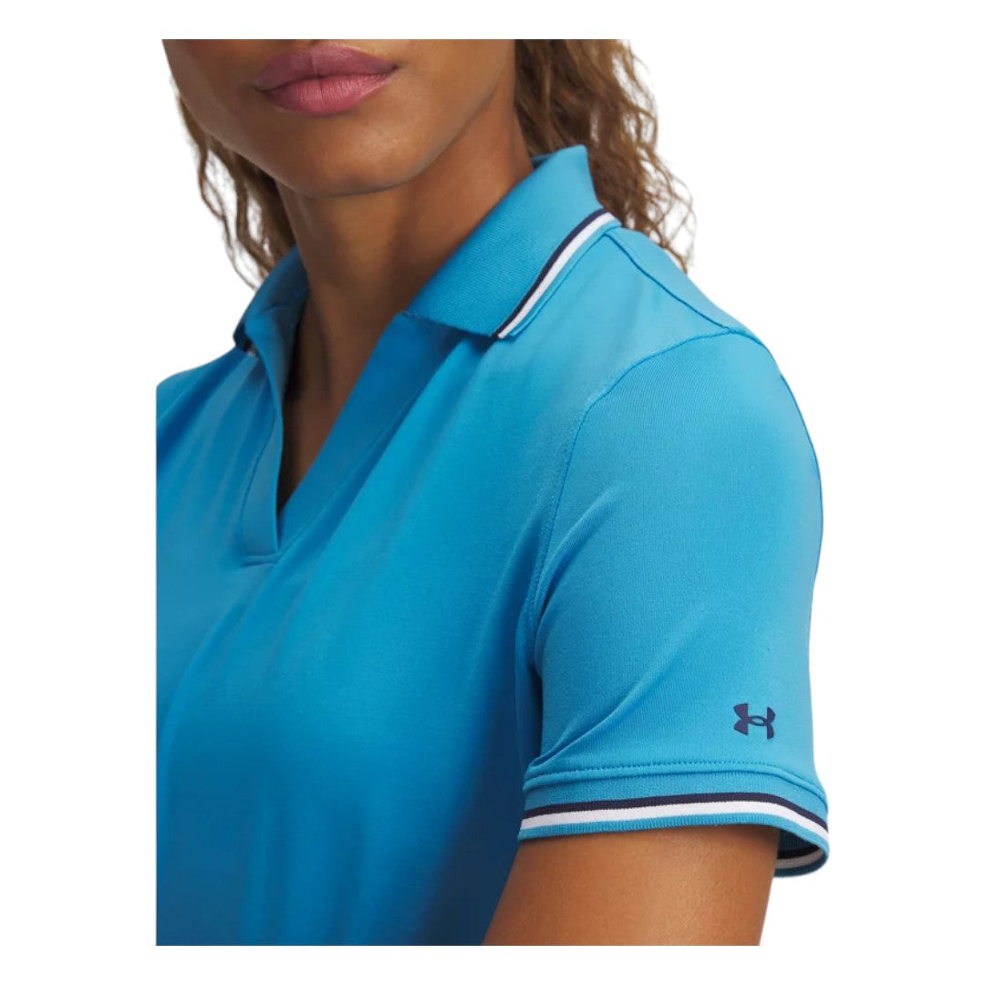 Under Armour Ladies Drive Rib SS Golf Polo Shirt 6000657
