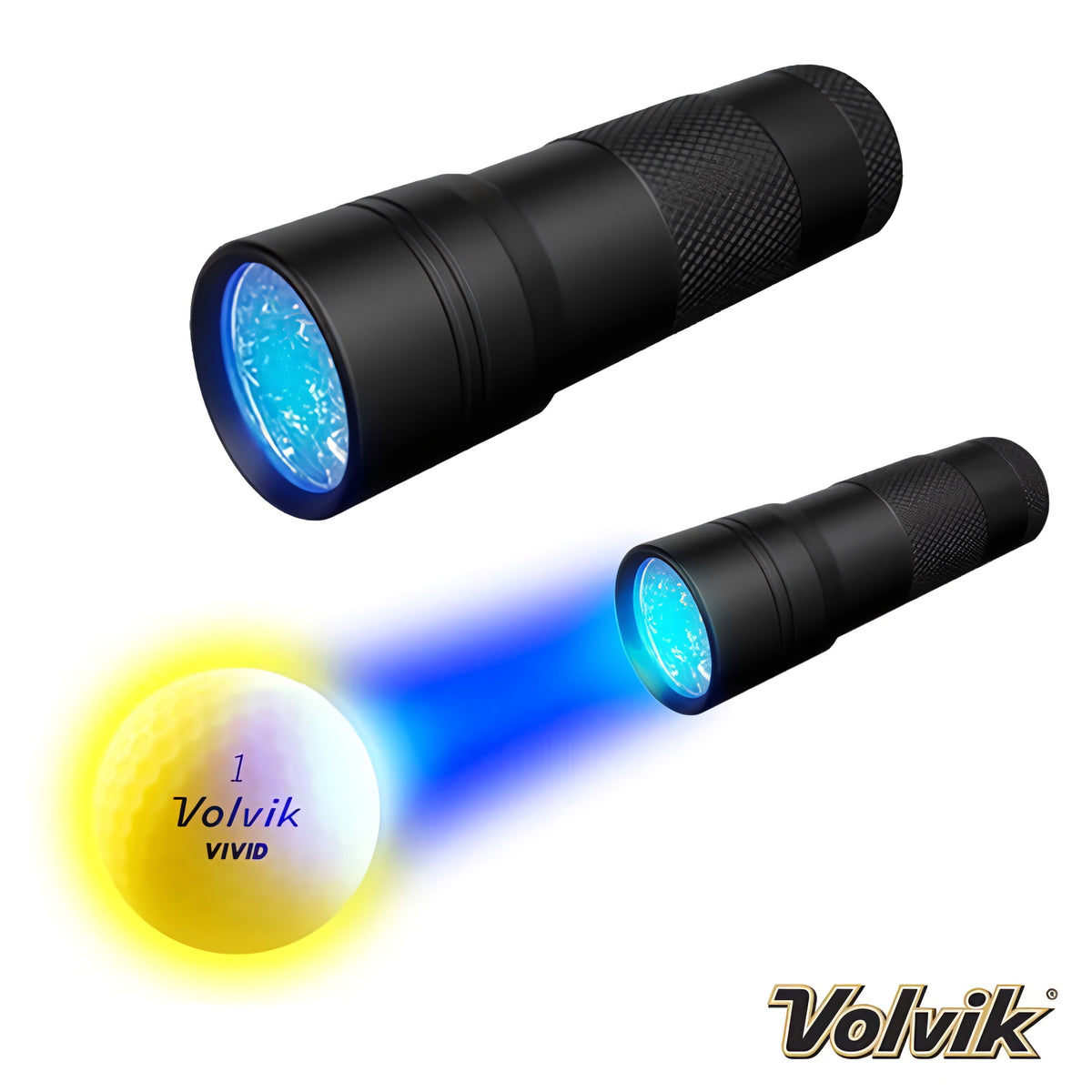 Volvik Vivid Soft Twilight Golf Balls & UV Torch VVTWPO | 6 Pack