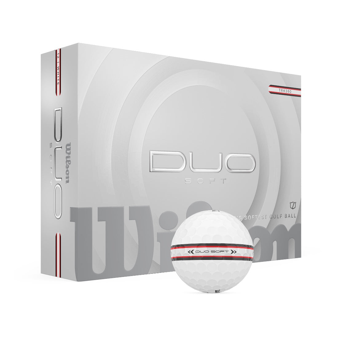 Wilson 2025 Duo Soft Track360 Golf Balls | White