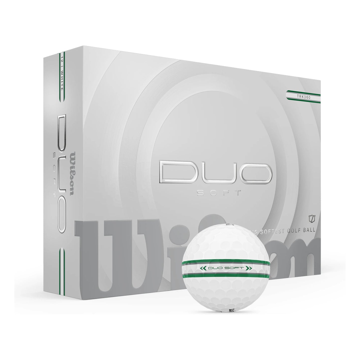 Wilson 2025 Duo Soft TRK360 Golf Balls | White/Green