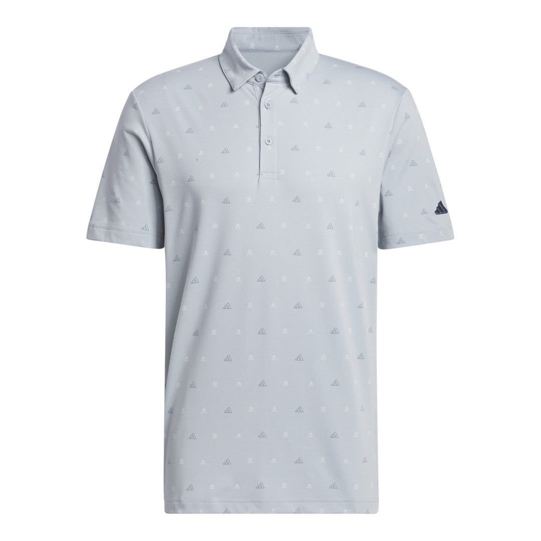 adidas Golf Go-To Mini-Crest Print Golf Polo Shirt IS7332
